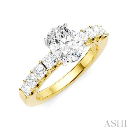 Oval Shape Semi-Mount Diamond Engagement Ring