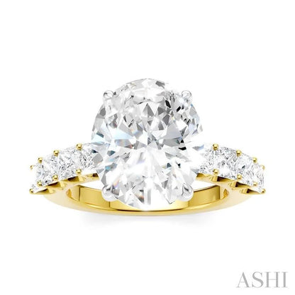 Oval Shape Semi-Mount Diamond Engagement Ring