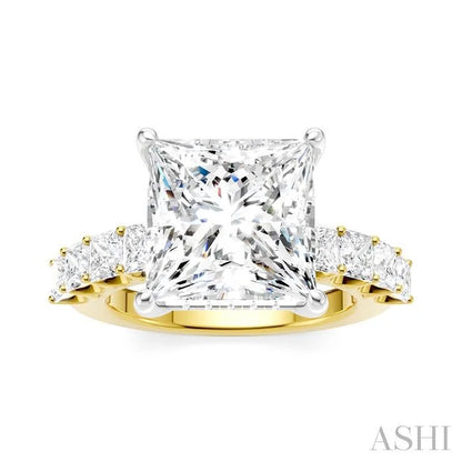 Princess Shape Semi-Mount Diamond Engagement Ring