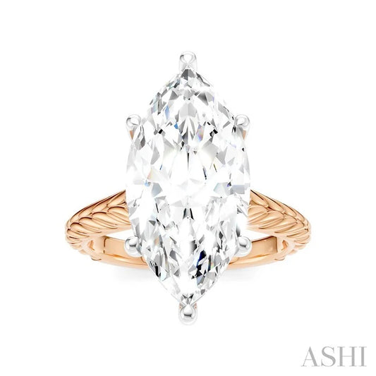 Marquise Shape Semi-Mount Diamond Engagement Ring