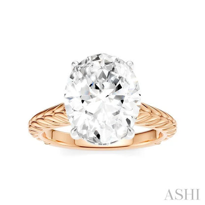 Oval Shape Semi-Mount Diamond Engagement Ring