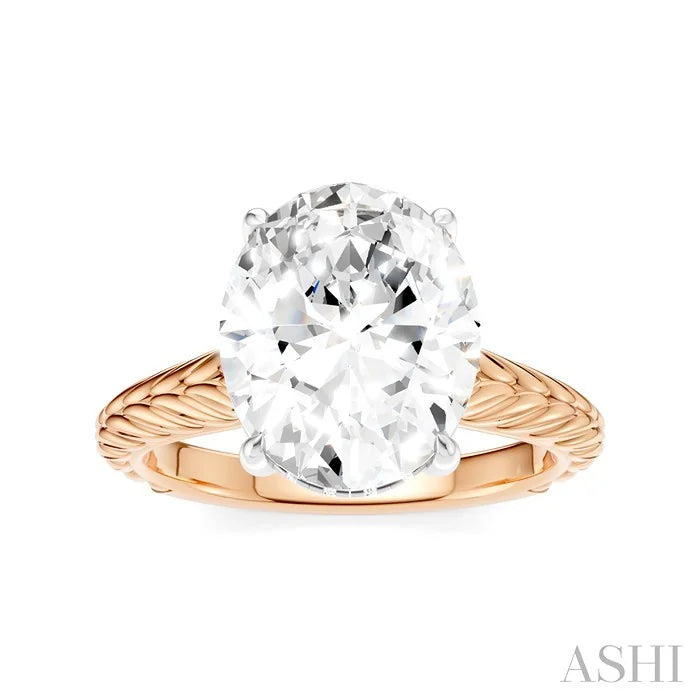 Oval Shape Semi-Mount Diamond Engagement Ring