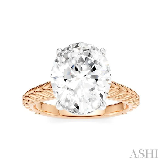 Oval Shape Semi-Mount Diamond Engagement Ring