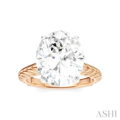 Oval Shape Semi-Mount Diamond Engagement Ring