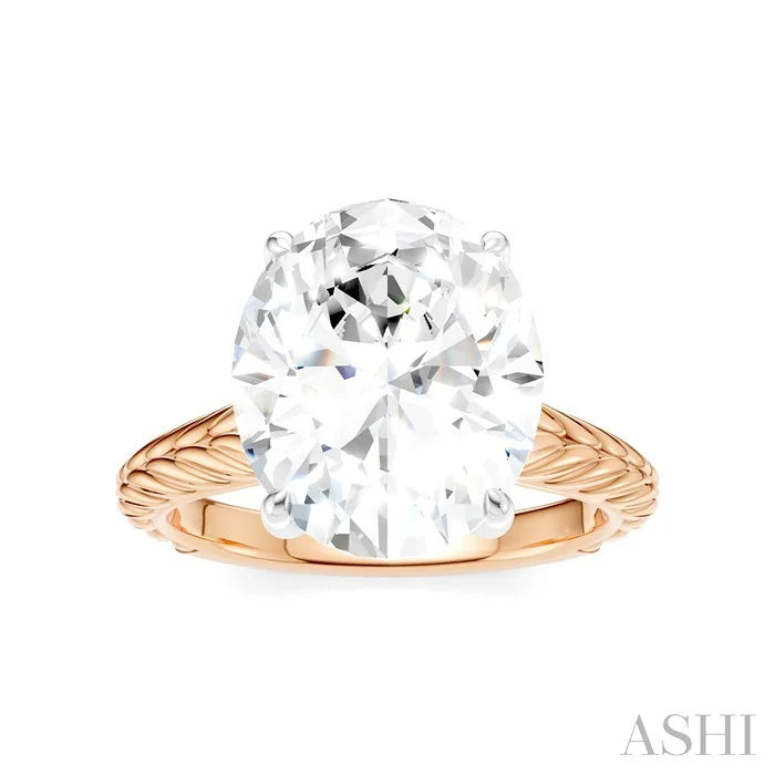 Oval Shape Semi-Mount Diamond Engagement Ring