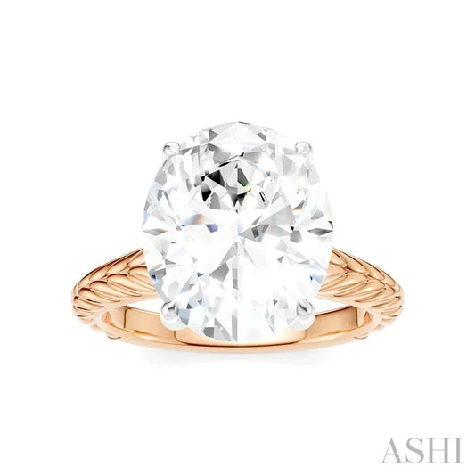 Oval Shape Semi-Mount Diamond Engagement Ring