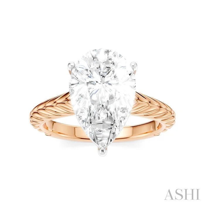Pear Shape Semi-Mount Diamond Engagement Ring