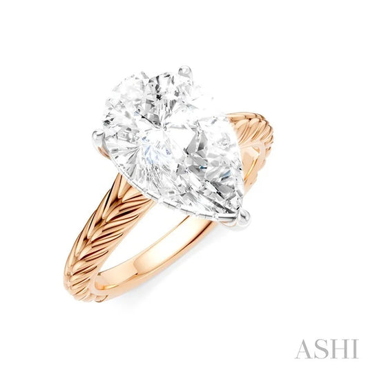 Pear Shape Semi-Mount Diamond Engagement Ring