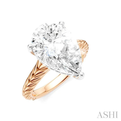 Pear Shape Semi-Mount Diamond Engagement Ring