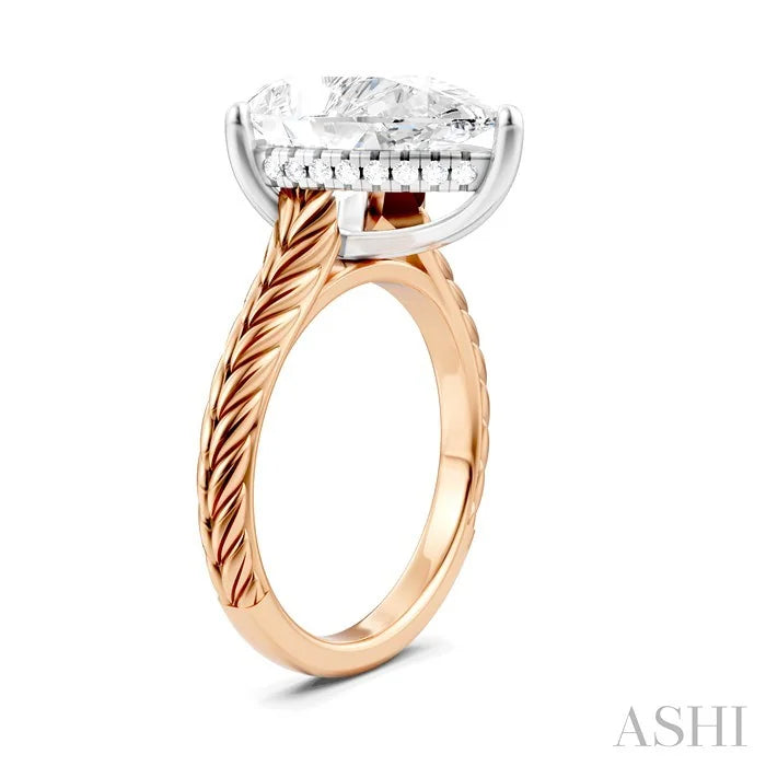 Pear Shape Semi-Mount Diamond Engagement Ring