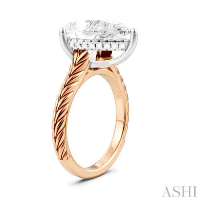 Pear Shape Semi-Mount Diamond Engagement Ring