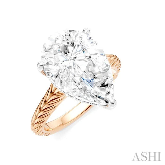 Pear Shape Semi-Mount Diamond Engagement Ring