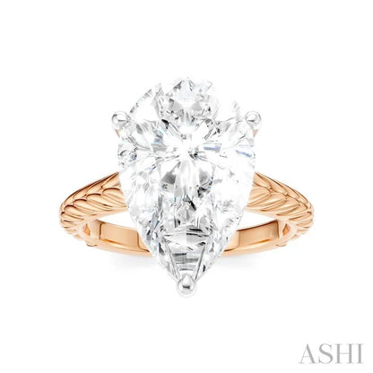 Pear Shape Semi-Mount Diamond Engagement Ring