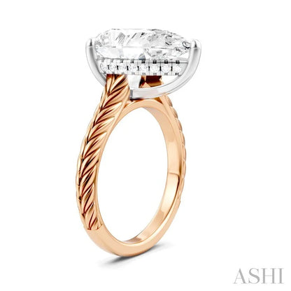 Pear Shape Semi-Mount Diamond Engagement Ring
