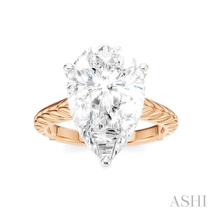 Pear Shape Semi-Mount Diamond Engagement Ring