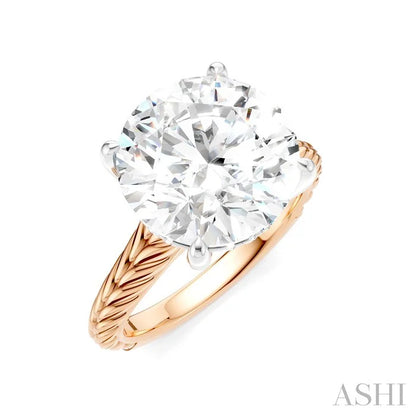 Round Shape Semi-Mount Diamond Engagement Ring