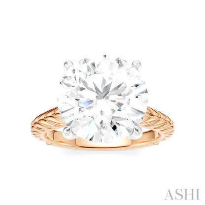 Round Shape Semi-Mount Diamond Engagement Ring