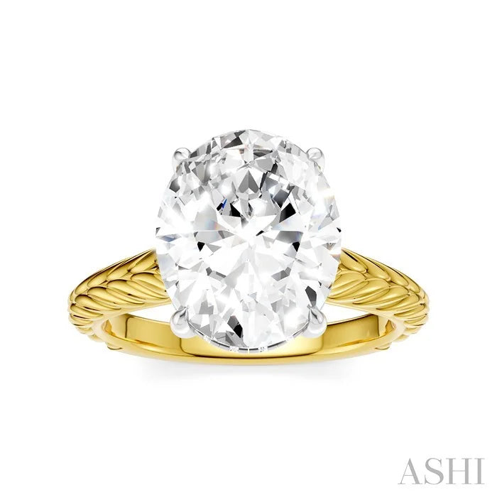 Oval Shape Semi-Mount Diamond Engagement Ring