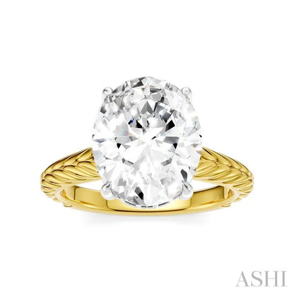 Oval Shape Semi-Mount Diamond Engagement Ring