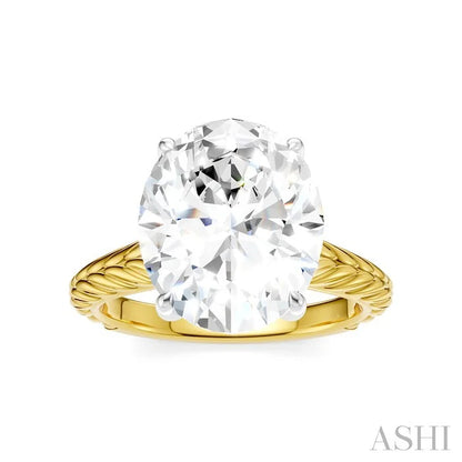 Oval Shape Semi-Mount Diamond Engagement Ring