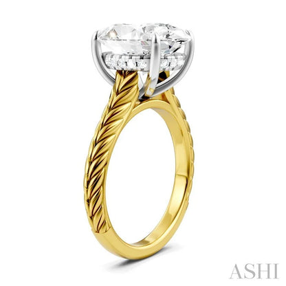 Oval Shape Semi-Mount Diamond Engagement Ring