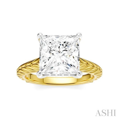 Princess Shape Semi-Mount Diamond Engagement Ring