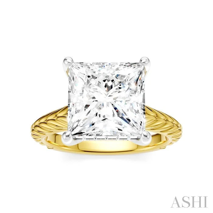 Princess Shape Semi-Mount Diamond Engagement Ring