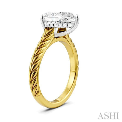 Pear Shape Semi-Mount Diamond Engagement Ring