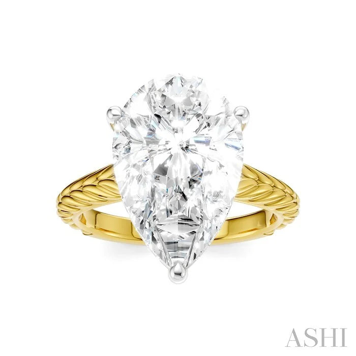 Pear Shape Semi-Mount Diamond Engagement Ring