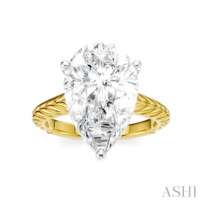 Pear Shape Semi-Mount Diamond Engagement Ring