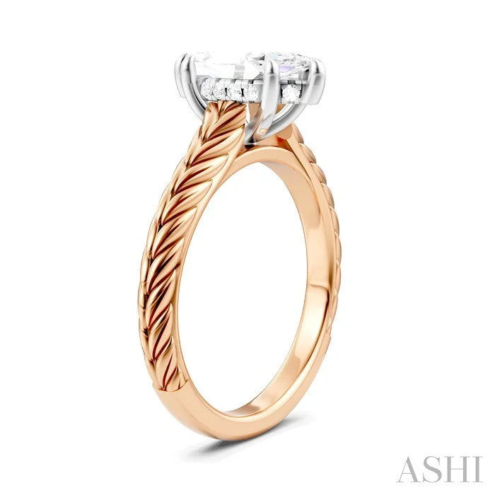 Marquise Shape Semi-Mount Diamond Engagement Ring