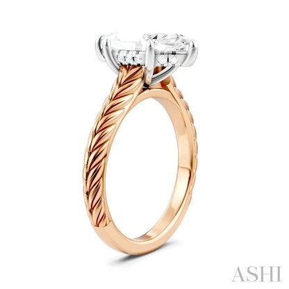 Marquise Shape Semi-Mount Diamond Engagement Ring