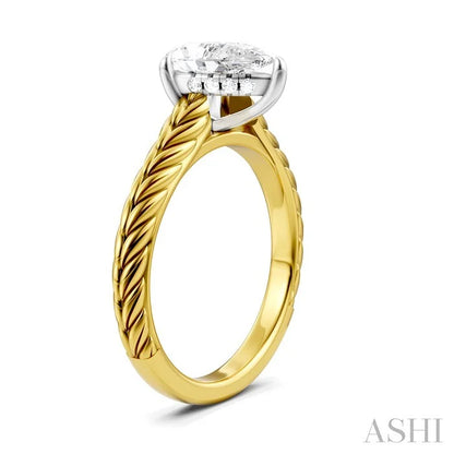 Pear Shape Semi-Mount Diamond Engagement Ring