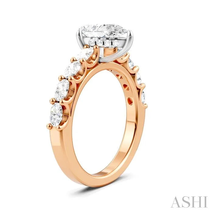 Pear Shape Semi-Mount Diamond Engagement Ring
