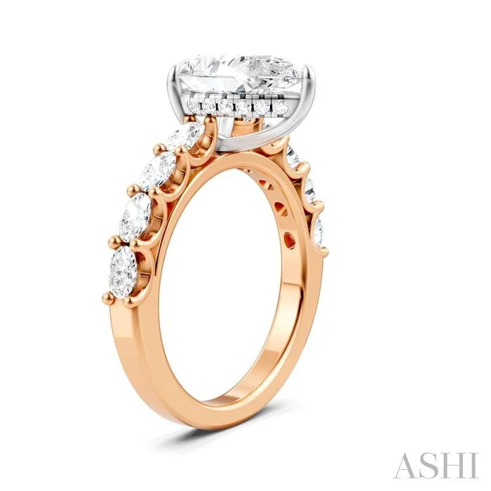 Pear Shape Semi-Mount Diamond Engagement Ring