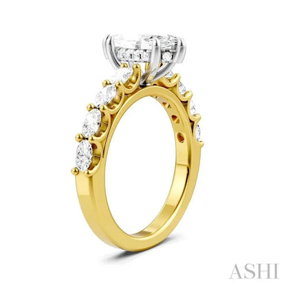 Marquise Shape Semi-Mount Diamond Engagement Ring