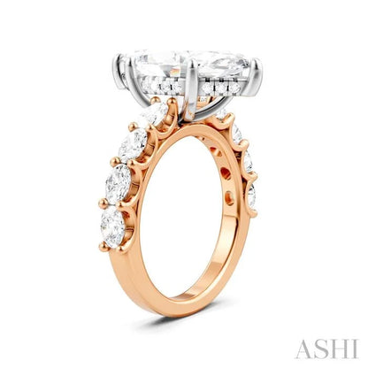 Marquise Shape Semi-Mount Diamond Engagement Ring