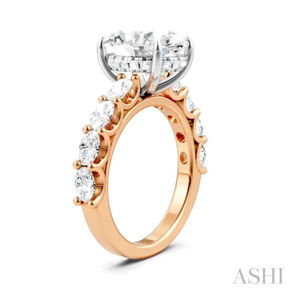 Oval Shape Semi-Mount Diamond Engagement Ring
