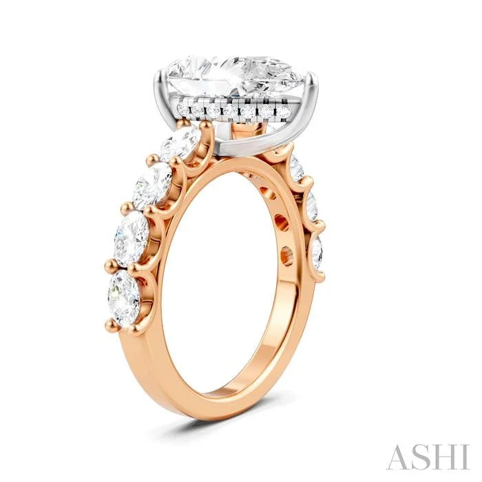 Pear Shape Semi-Mount Diamond Engagement Ring