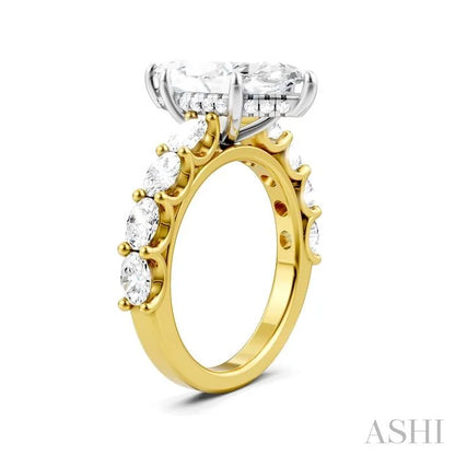 Marquise Shape Semi-Mount Diamond Engagement Ring