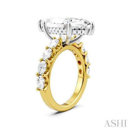 Marquise Shape Semi-Mount Diamond Engagement Ring