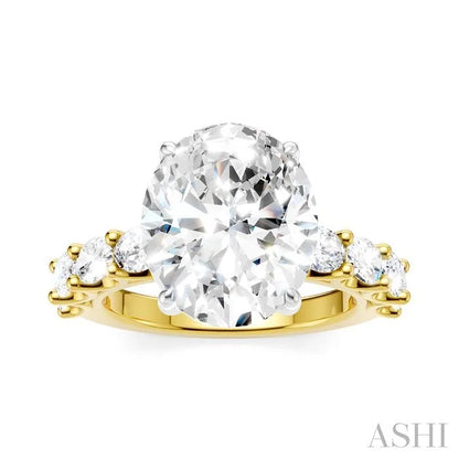 Oval Shape Semi-Mount Diamond Engagement Ring