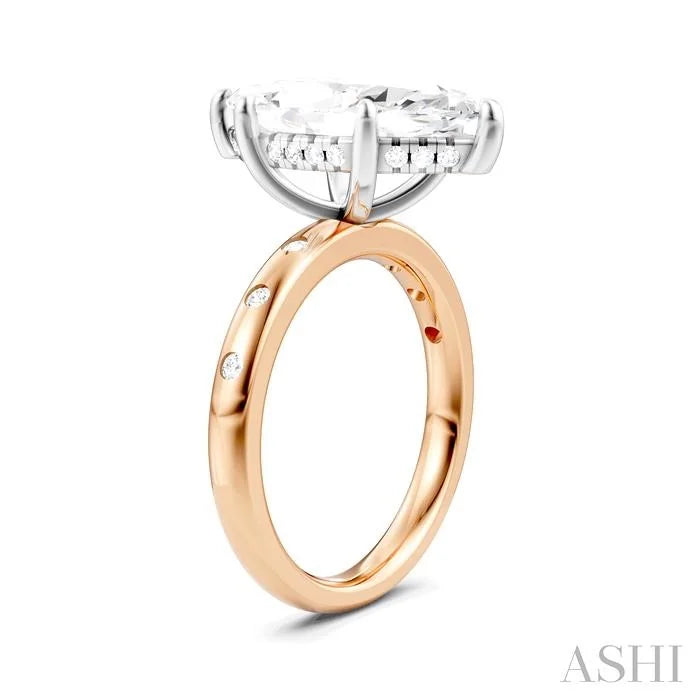 Marquise Shape Semi-Mount Diamond Engagement Ring
