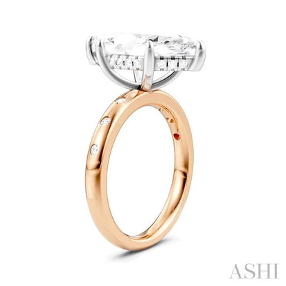 Marquise Shape Semi-Mount Diamond Engagement Ring