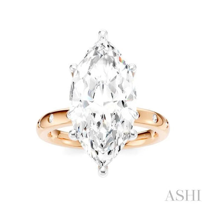 Marquise Shape Semi-Mount Diamond Engagement Ring