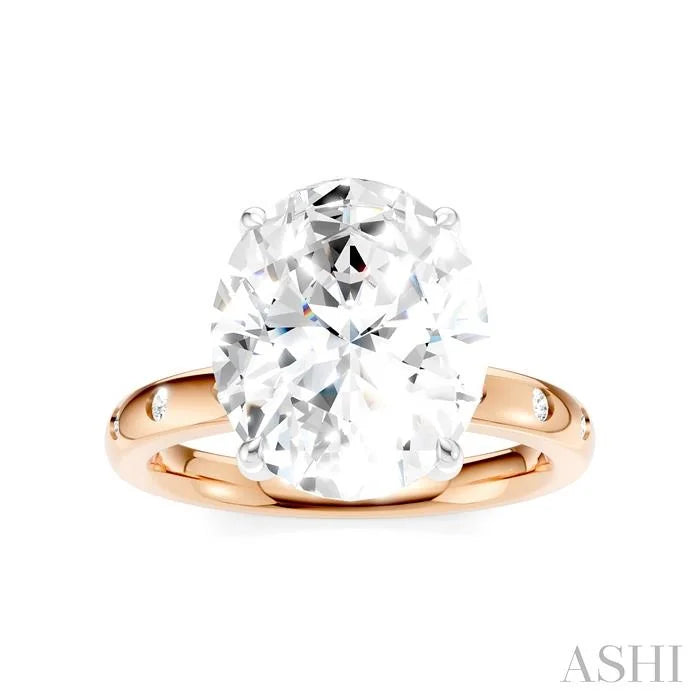 Oval Shape Semi-Mount Diamond Engagement Ring