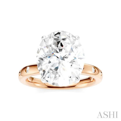 Oval Shape Semi-Mount Diamond Engagement Ring