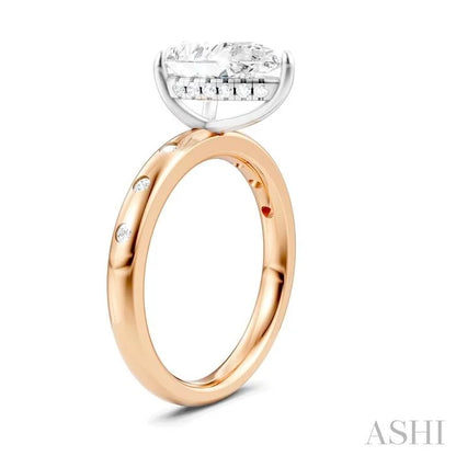 Pear Shape Semi-Mount Diamond Engagement Ring