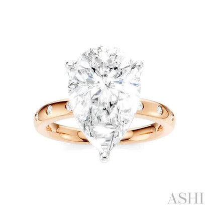 Pear Shape Semi-Mount Diamond Engagement Ring