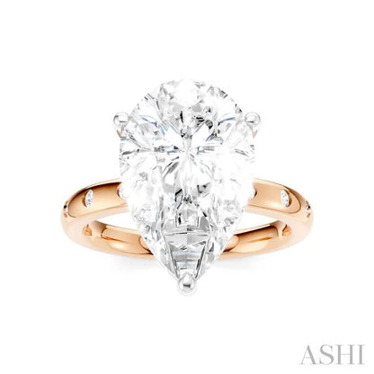 Pear Shape Semi-Mount Diamond Engagement Ring